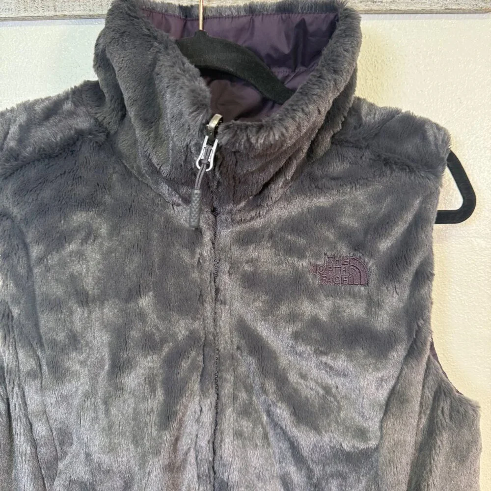 The North Face Mossbud Reversible Faux Fur Lined Vest Medium Purple Athleisure - Picture 10 of 15